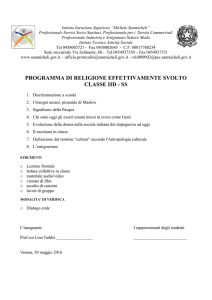 2K - Religione - Programmazione effettivamente svolta