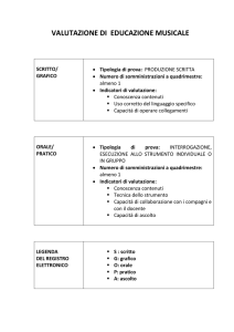 valutazione di educazione musicale