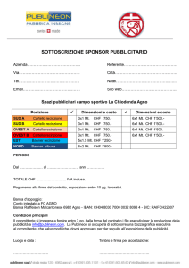 Spazi pubblicitari campo sportivo La Chiodenda Agno