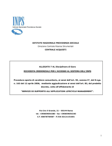 All. 7 - Richiesta credenziali per accesso al sist. INPS