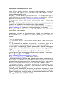 Curriculum Anita Silvietta Giletti Benso Anita Silvietta Giletti è