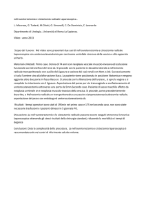 nefroureterectomia e cistectomia radicale Laparoscopica.. L