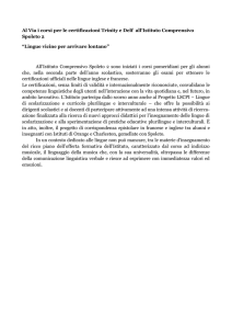 Al Via i corsi per le certificazioni Trinity e Delf all`IC Spoleto 2