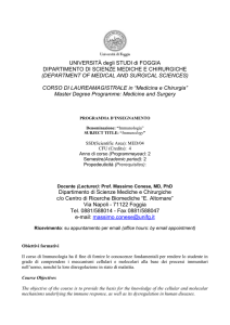 UNIVERSITA* degli STUDI di FOGGIA