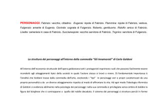 La struttura dei personaggi all`interno della commedia “Gli Innamorati”