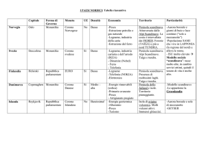 I PAESI NORDICI - tabella riassuntiva IIB