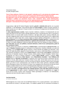 Comunicato stampa Jesi (AN), 30 agosto 2016 Tutta la Piazza