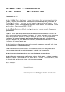 PROGRAMMA SVOLTO A.S. 2014/2015 nella classe IV E MATERIA