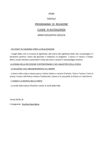programma di religione classe iii accoglienza
