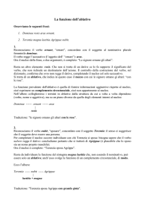 funzioni dell`ablativo + esercizio