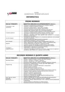 secondo Biennio e quinto anno