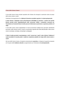 Il Liceo delle Scienze Umane - Sacro Cuore