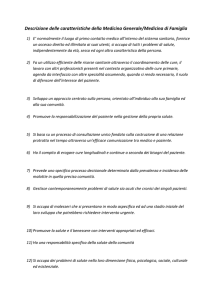 Caratteristiche della Medicina di Famiglia
