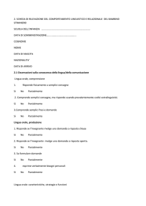 Scheda di rilevazione del comportamento linguistico e relazionale