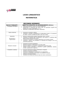 Matematica liceo linguistico