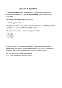 Costante di equilibrio