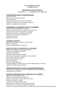 programma di matematica