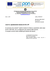 Comunicazione n. 149 spostamento lezioni di ch e pf