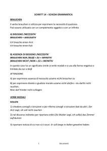 schritt 14 - grammatica - brauchen - sollen - Il Liceo “G. Cesare