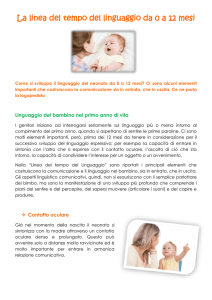 vedi documento: La linea del tempo del linguaggio da 0 a 12 mesi