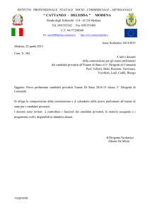 Prove preliminari candidati privatisti Esame Di Stato 2014