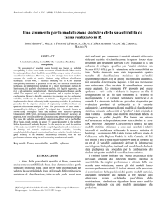 Uno strumento per la modellazione statistica della suscettibilità da