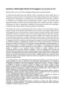 Abilità degli individui di fronteggiare con successo