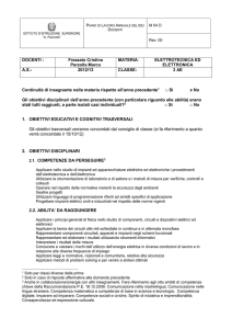 Piano di lavoro Elettrotecnica III AE