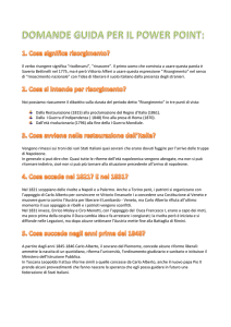 DOMANDE GUIDA PER IL POWER POINT: 1. Cosa