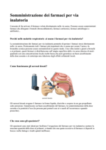 La somministrazione dei farmaci per via inalatoria