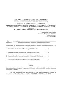Modulo di domanda mobilità Scuola EMS