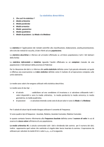 La statistica descrittiva
