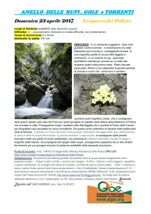 ANELLO DELLE RUPI , GOLE e TORRENTI Domenica 23