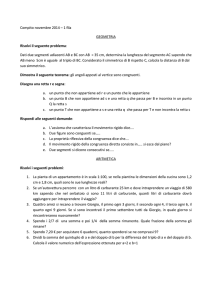 Compito novembre 2014 – 1 fila GEOMETRIA Risolvi il seguente