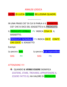 il verbo essere