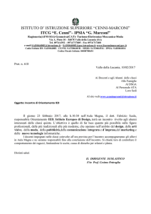 Incontro di Orientamento IED - Cenni