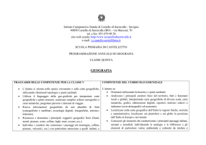 Programmazione Classe Quinta – Geografia
