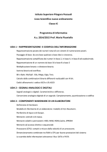 Rappresentazione e codifica dell`informazione