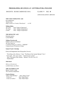 programma di lingua e letteratura inglese