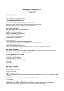 PROGRAMMA DI EDUCAZIONE MUSICALE SVOLTO NELLA