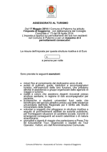 assessorato al turismo - Portale dei Servizi online