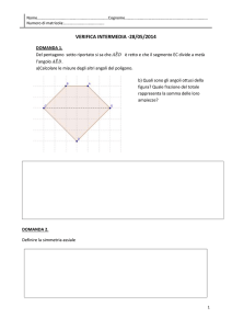 Esercizi geometria e dati e previsioni