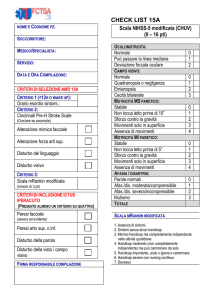 CHECK LIST 15A nome e Cognome pz: Soccorritore: Medico
