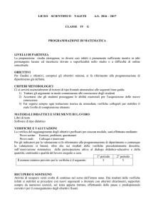 recupero e sostegno - Liceo Scientifico Talete