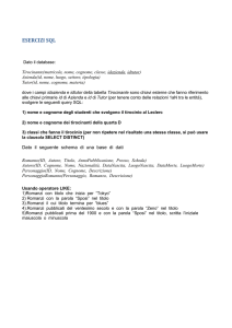 esercizi sql