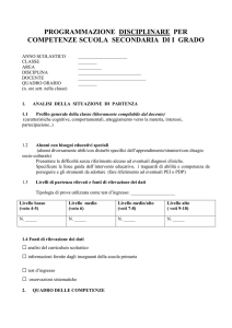 programmazione disciplinare per competenze scuola secondaria di