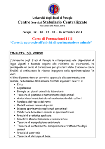 Corretto Approccio all`attività di sperimentazione animale
