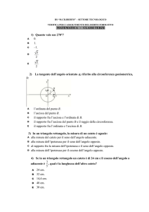 Verifica goniometria-trigonometria classe 3