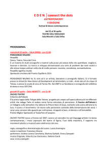 Programma Festival Eden 2015 - Tempi