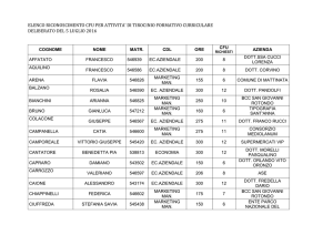 ELENCO RICONOSCIMENTO CFU PER ATTIVITA` DI TIROCINIO